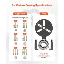 36 in 1 Bearing Disassembly Puller Inner Hole Removal Tool 3-Jaw Puller