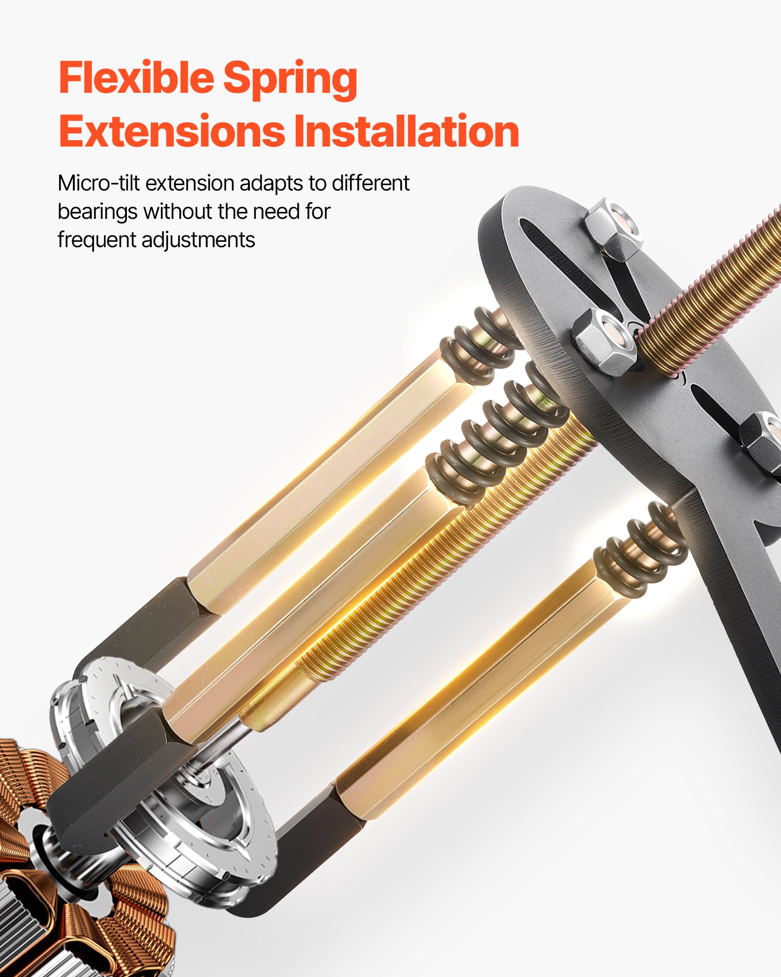 VEVOR 36-in-1 Bearing Puller Set, 36 PCS 3-Jaw Hook Puller for Internal External Bearings and Bearing Without Inner Shaft, Multifunctional Bearing Removal Tool with Heavy Duty Portable Storage Case