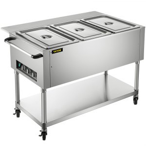 EasyRose Commercial Food Warmer 2-Pan Steam Table Food Warmer with Tem –  Hakka Brothers Corp