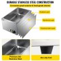 VEVOR Food Table Warmer, 27 Qt Commercial Food Warmer, Full Size Countertop Food Warmer, Stainless Steel Electric Warmer Table, 1000W Buffet Food Warmer with Lid for Catering and Restaurant