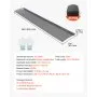VEVOR Gutter Guard, 6 in Powder-Coated Steel Gutter Screen, Heavy-Duty 75 ft Length, 0.04 in Thickness, Leaf Guard for Debris and Leaves, Easy DIY Install, Fits 6" Standard Systems, 25 Pack, Black