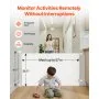 VEVOR Retractable Baby Gate, Extends to 1450 mm Wide, 980 mm Tall, with Security Lock, Easy to Use, Walk Through Without Tripping, Mesh Dog Gate for Stairs, Hallways, Indoor/Outdoor, White
