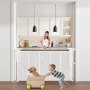 Retractable Baby Gate 34 in Tall Extend to 55 in Wide for Kids or Pets White