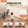 VEVOR Mesh Baby Gate, 34.2" Retractable Baby Gate, Extends up to 76.8" Wide Retractable Gate for Kids or Pets, Retractable Dog Gates for Indoor Stairs, Doorways, Hallways, Playrooms, White