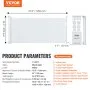 VEVOR Retractable Baby Gate, 86.9 cm Tall Mesh Baby Gate, Extends up to 195.1 cm Wide Retractable Gate for Kids or Pets, Retractable Dog Gates for Indoor Stairs, Doorways, Hallways, Playrooms, White