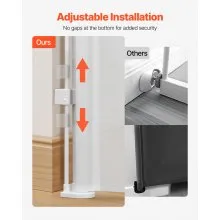 Retractable Baby Gate 34 in Tall Extend to 71 in Wide for Kids or Pets White