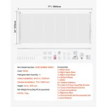 Retractable Baby Gate 34 in Tall Extend to 71 in Wide for Kids or Pets White