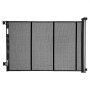 VEVOR Retractable Baby Gate, Extends to 3050 mm Extra Wide, 980 mm Tall, with Reinforced Fiberglass Strips, Avoids Crawling Through, Mesh Dog Gate for Decks, Doorways, Garages, Indoor, Black