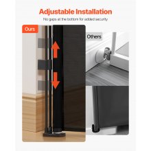 Retractable Baby Gate 34 in Tall Extend to 55 in Wide for Kids or Pets Black