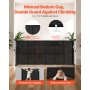 Retractable Baby Gate 34.2in Tall Extend to 70.87in Wide for Kids or Pets Black
