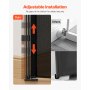 Retractable Baby Gate 34.2in Tall Extend to 70.87in Wide for Kids or Pets Black