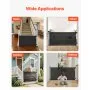 VEVOR Retractable Baby Gate, Extends to 1850 mm Wide, 980 mm Tall, with Security Lock, Easy to Use, Walk Through Without Tripping, Mesh Dog Gate for Stairs, Hallways, Indoor/Outdoor, Black