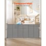 Retractable Baby Gate 34 in Tall Extend to 71 in Wide for Kids or Pets Gray