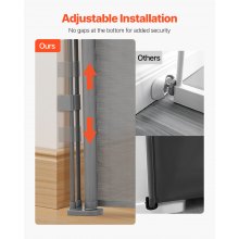 Retractable Baby Gate 34 in Tall Extend to 71 in Wide for Kids or Pets Gray