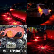 6pc Road Flares Emergency Lights Flashing Light Safety Beacon Magnetic W/ Bag