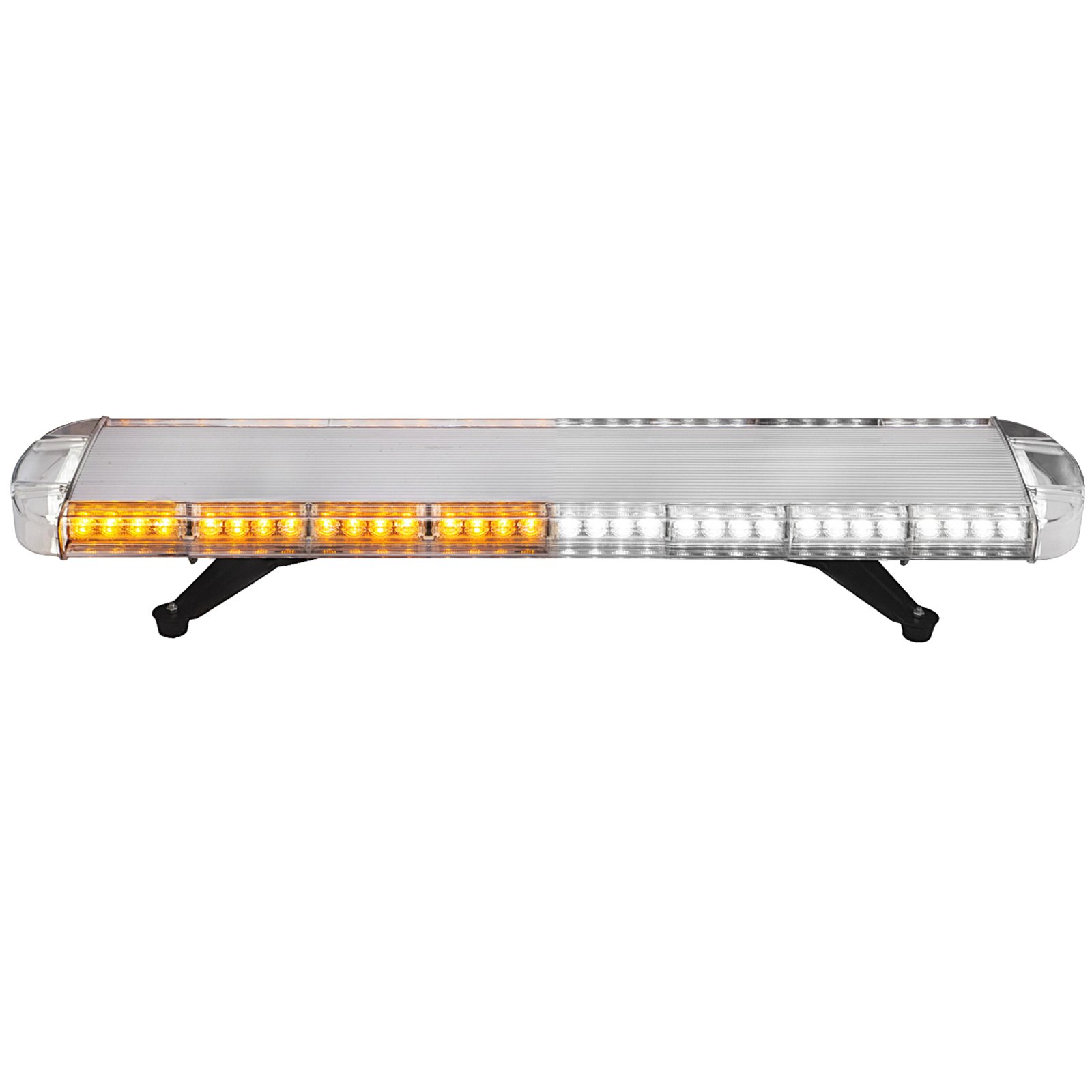 80W Strobe Light Bar Amber White Emergency Beacon Warn Tow Truck Response