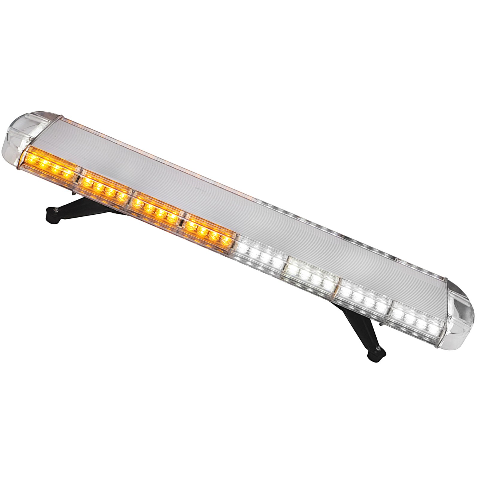 80W Strobe Light Bar Amber White Emergency Beacon Warn Tow Truck Response