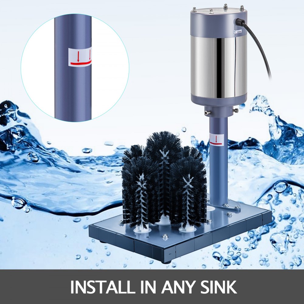 5 Head Glass Cup Bottle Washer Electric Bottle Cup Rinser Glassware Cup Mug