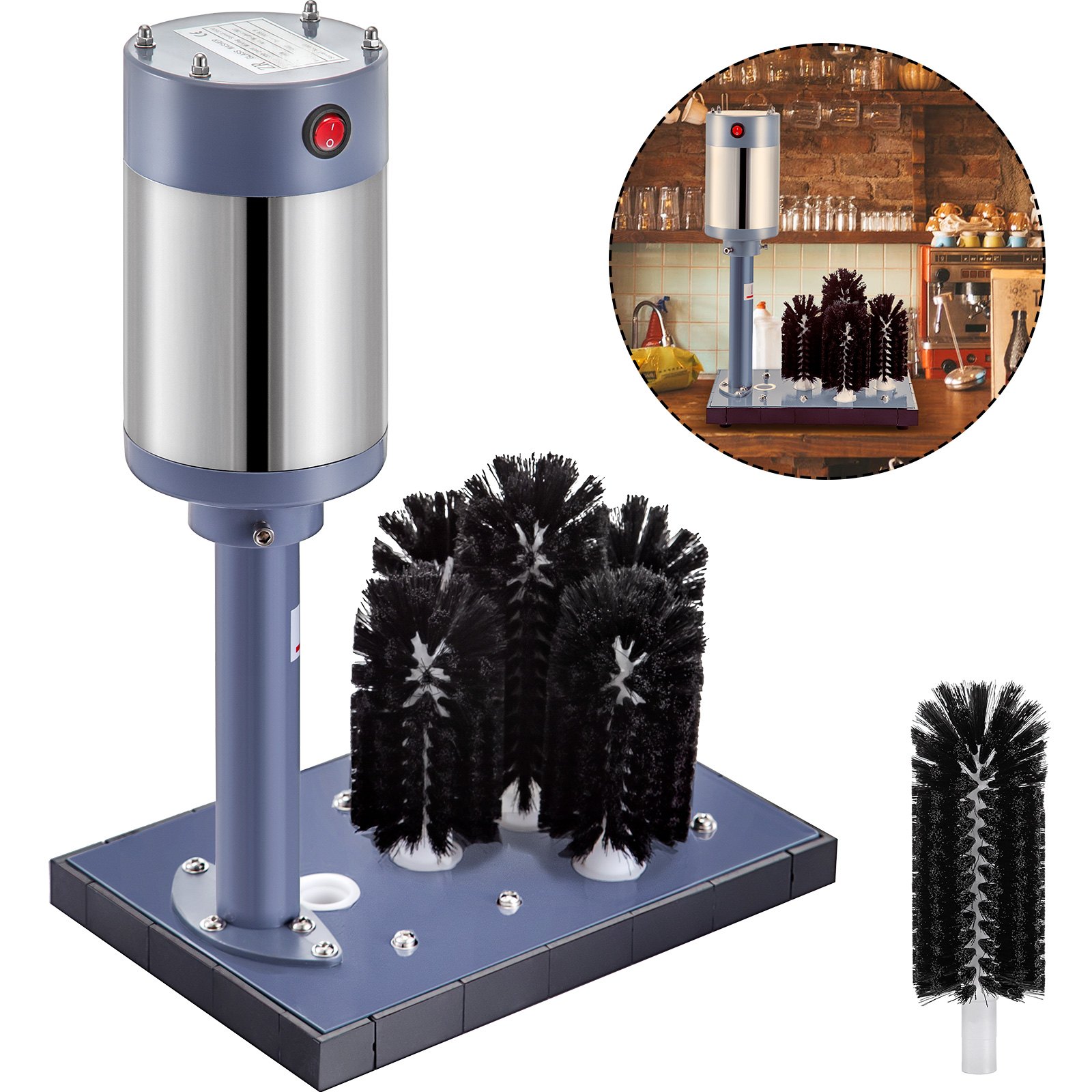 5 Head Glass Cup Bottle Washer Electric Bottle Cup Rinser Glassware Cup Mug