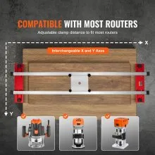 VEVOR Router Sled, 64 inches, Portable and Easy to Adjust Slab Flattening Jig, DIY Woodworking Router Sled for Flattening Slabs, Slab Guide Jig Trimming Planing Machine for Wood Flattening, Home DIY