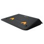 VEVOR Upgraded Rubber Threshold Ramp, 8.9 cm Rise Door Ramp with 1 Channel, Natural Rubber Car Ramp with Non-Slip Textured Surface, 15 tons Load Capacity Curb Ramp for Wheelchair and Scooter