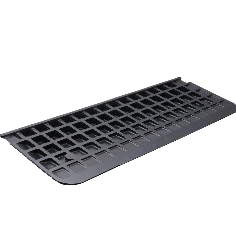 VEVOR Upgraded Rubber Threshold Ramp, 3.8 cm Rise Wheelchair Ramp Doorway, Natural Curb Ramp Rated 15 tons Load Capacity, Non-Slip Textured Surface Rubber Curb Ramp for Wheelchair and Scooter