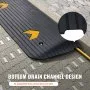 VEVOR Rubber Threshold Ramp, 2" Rise Threshold Ramp Doorway, Recycled Rubber Power Threshold Ramp Rated 33069 lbs Load Capacity, Non-Slip Surface Rubber Solid Threshold Ramp for Wheelchair and Scooter