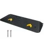 VEVOR Rubber Threshold Ramp, 2" Rise Threshold Ramp Doorway, Recycled Rubber Power Threshold Ramp Rated 33069 lbs Load Capacity, Non-Slip Surface Rubber Solid Threshold Ramp for Wheelchair and Scooter