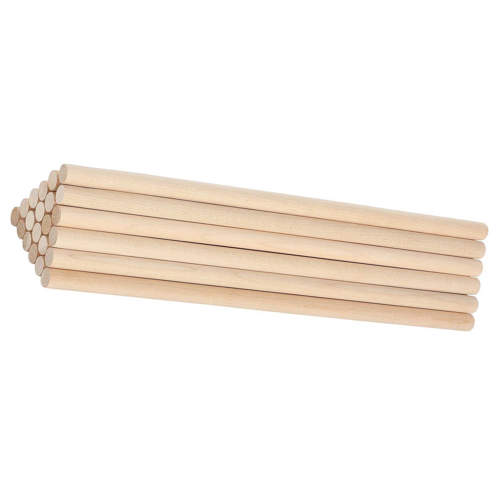 VEVOR 25Pcs Wooden Dowel Rods 1/2 x 12 Inch Natural Birch Wood Sticks Dowels, Unfinished Hardwood Sticks for Craft and DIY Projects, One-Piece Cutting & Smooth Surface & Easy to Color and Paint