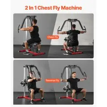 VEVOR Chest Fly Machine Adjustable Fly Reverse Delt Machine Upper Body Workout