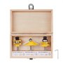 VEVOR Router Bits Set 3 Pieces Carbide Router Bit 1/4 Inch Shank Carrying Case