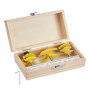 VEVOR Router Bits Set, 3 Pieces, Carbide Router Bit Kit with 6.35 mm(1/4 Inch) Shank, Wood Carrying Case, Woodworking Tools for Professional and Beginners Carpenter, for Wood MDF Particle Board Plywood