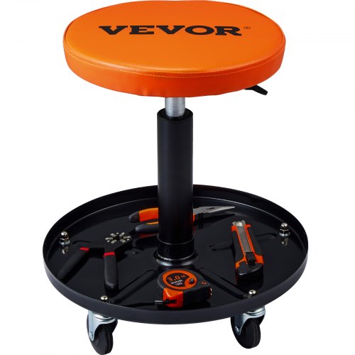 VEVOR Adjustable Mechanics Rolling Creeper Seat Stool Tool Tray for Shop Garage