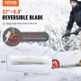 VEVOR Snow Shovel with Wheels, 37 inch Snow Shovel for Driveway, ABS Snow Shovel Pusher for Snow Removal, Heavy Duty Shovel Pusher with Wide Blade and U-shaped Aluminum Alloy Handle