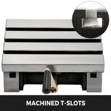 VEVOR Tilting Milling Table 10x7inch Tilting Angle Milling Machine 0-90°Adjustable Swivel Angle Plate with 3 T-slots and an Adjustable Crank Handle Heavy Duty Tilting Milling Machine for Grinding