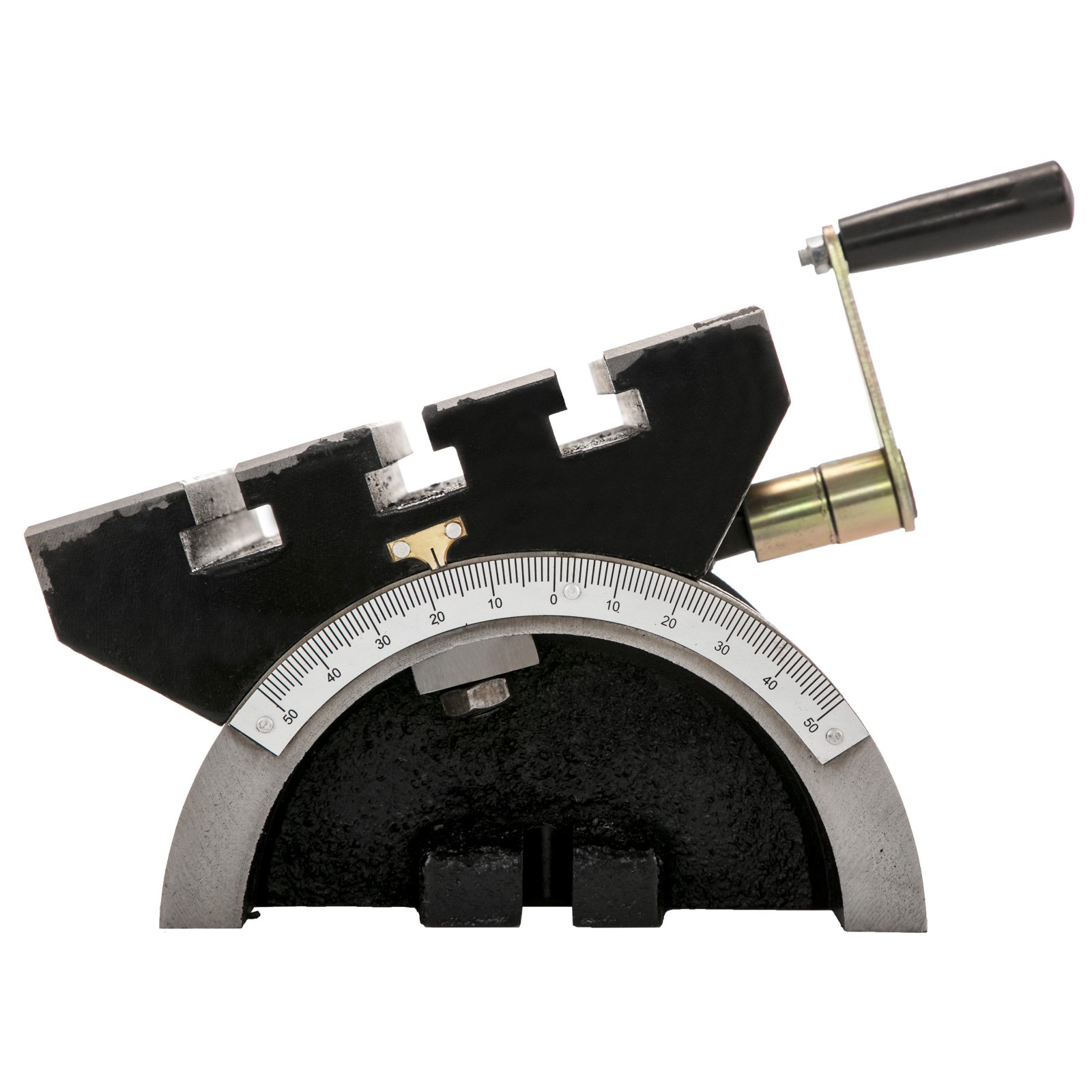 VEVOR tilting milling machine with adjustable handle and precision angle scale.