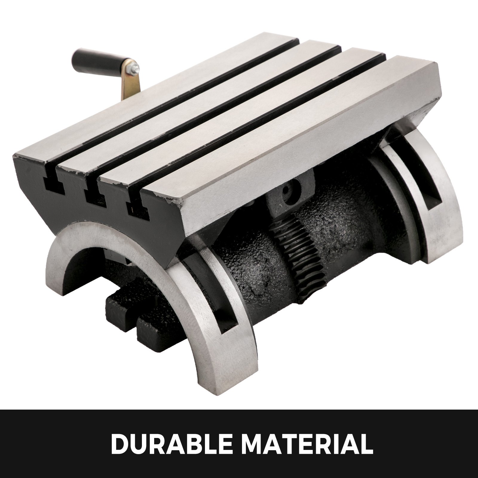 VEVOR tilting milling machine with durable material and crank handle.