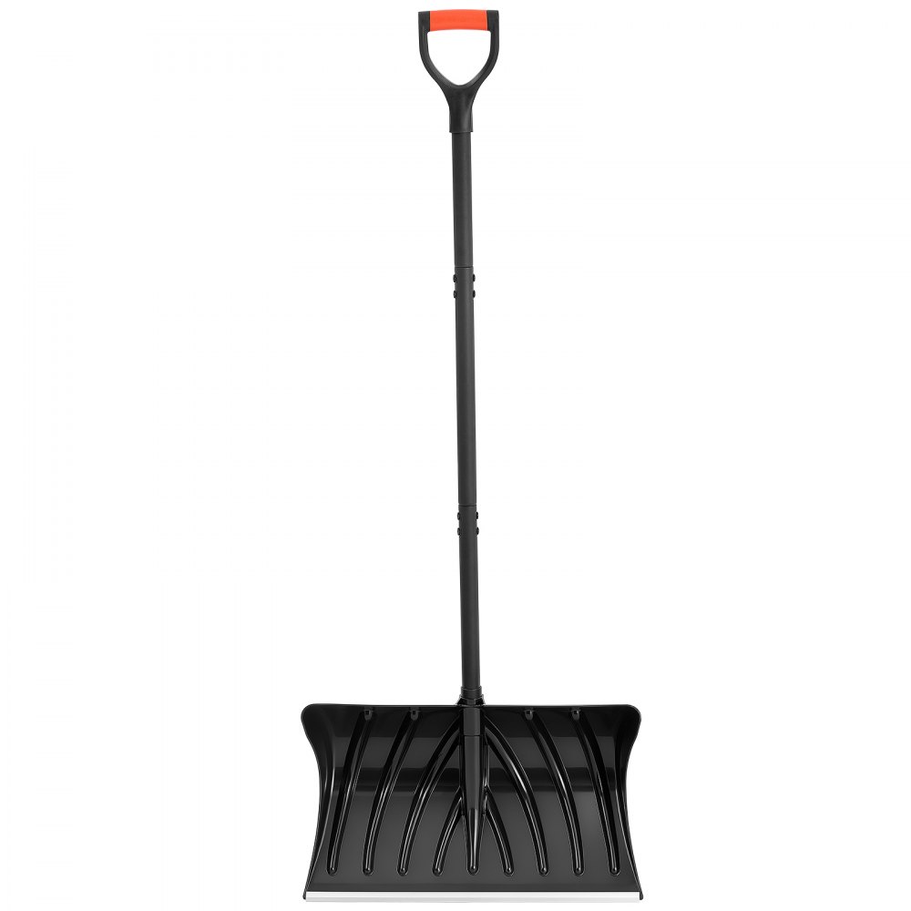 VEVOR Snow Shovel for Driveway 22" Wide Plastic Shovel with D-Grip Handle, for Home Garden Camping Outdoor Use, Aluminum Strip, Large Capacity Lightweight Snow Removal Tool with Extended Steel Handle