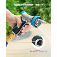 Hose Nozzle 10 Spray Patterns Garden Hose Nozzle Sprayer for Watering & Washing