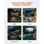 VEVOR 14 ft Inflatable Movie Screen, 600D Washable Inflatable Projection Screen with Portable Storage Bag, Easy Set Up 16:9 Movie Projector for Outdoor Backyard, Home Theater, Theme Party, Pool Fun