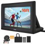 VEVOR 16 ft Inflatable Movie Screen, 600D Washable Inflatable Projection Screen with Portable Storage Bag, Easy Set Up 16:9 Movie Projector for Outdoor Backyard, Home Theater, Theme Party, Pool Fun