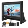 VEVOR 18FT Inflatable Movie Screen, Inflatable Projector Screen with Portable Storage Bag, 16:9 Easy Set Up Movie Projection for Outdoor Backyard, Home Theater, Theme Party