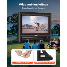 VEVOR 18 ft Inflatable Movie Screen 16:9 600D Movie Projection with Portable Bag