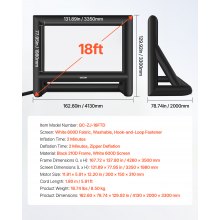 VEVOR 18 ft Inflatable Movie Screen 16:9 600D Movie Projection with Portable Bag