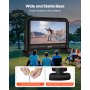 VEVOR 4,5 meter uppblåsbar filmduk, 600D tvättbar uppblåsbar projektorduk med bärbar förvaringsväska, 16:9 enkel att installera filmprojektion för utomhusbruk, hemmabio, temafest, poolkul