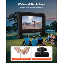 VEVOR 15 ft Inflatable Movie Screen 16:9 600D Movie Projector with Portable Bag