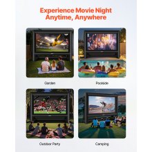 VEVOR 20 ft Inflatable Movie Screen 16:9 600D Movie Projection with Portable Bag