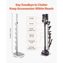 Vacuum Stand for Dyson Multi-Models Stable Storage Bracket Holder Gray