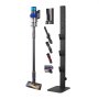 VEVOR Vacuum Stand, Compatible with Dyson G5 V15 V12 V11 V10 V8 V7 V6 Series Upright Vacuums Cleaners & Accessories, Stable Vacuum Stand Holder with 6 Hooks and Non-slip Footpads, Black