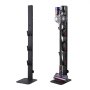 VEVOR Vacuum Stand, Compatible with Dyson G5 V15 V12 V11 V10 V8 V7 V6 Series Upright Vacuums Cleaners & Accessories, Stable Vacuum Stand Holder with 6 Hooks and Non-slip Footpads, Black